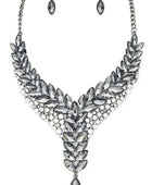 Crystal Marquis Statement Necklace Set