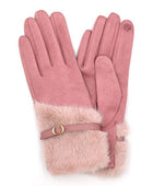 Faux Fur Ultra Suede Fashion Gloves