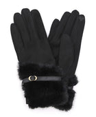 Faux Fur Ultra Suede Fashion Gloves