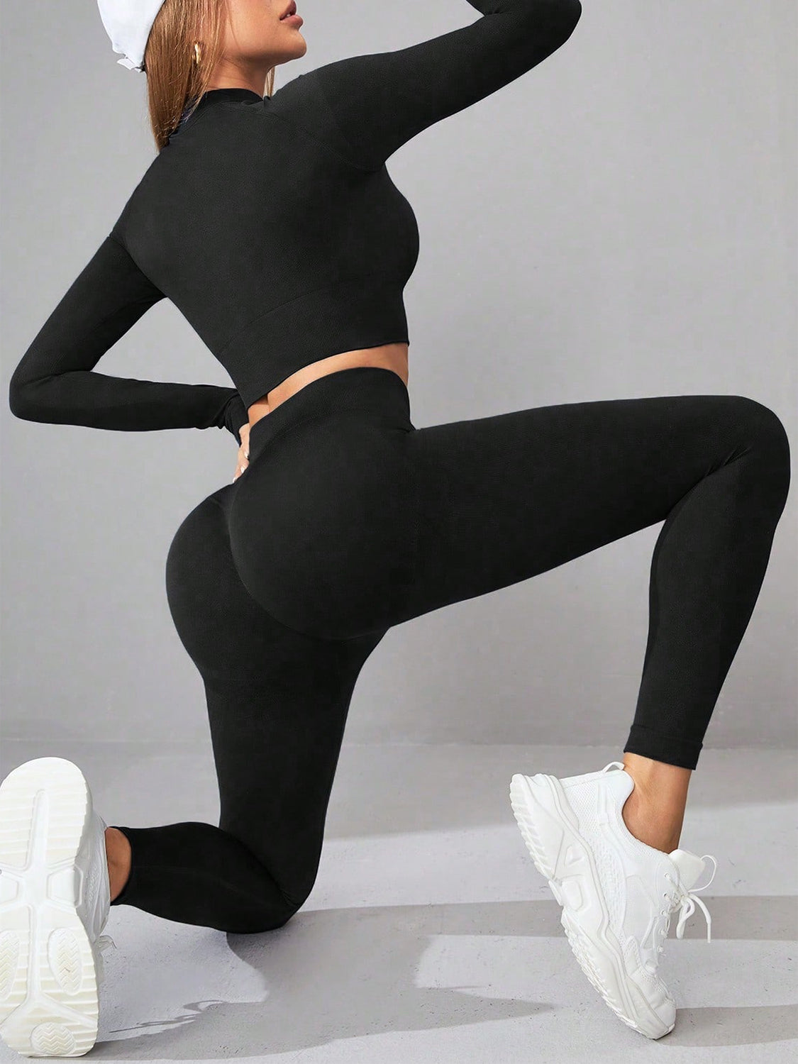 Mock Neck Long Sleeve Top and Leggings Active Set - Body By J'ne