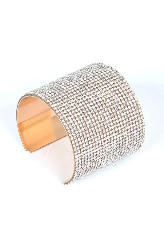 Rhinestone Pave Open Cuff