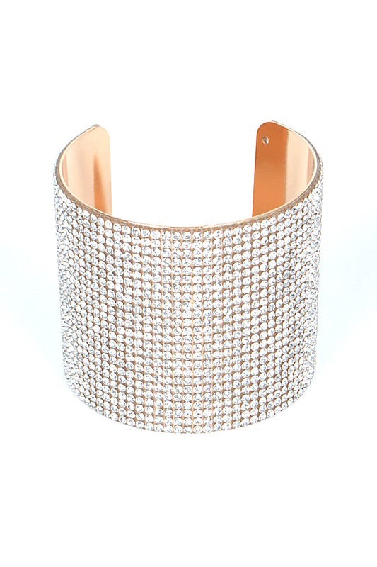 Rhinestone Pave Open Cuff