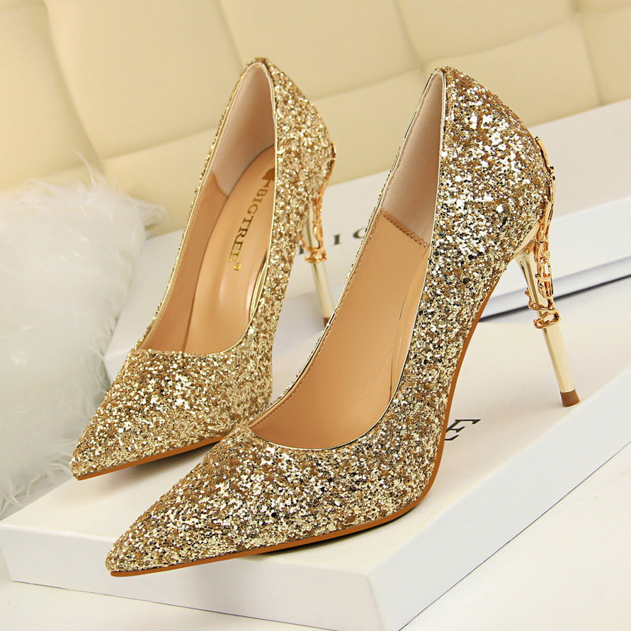 Debut Sequined Heels - Body By J'ne
