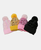 Thermal Knit Hat with Pompom