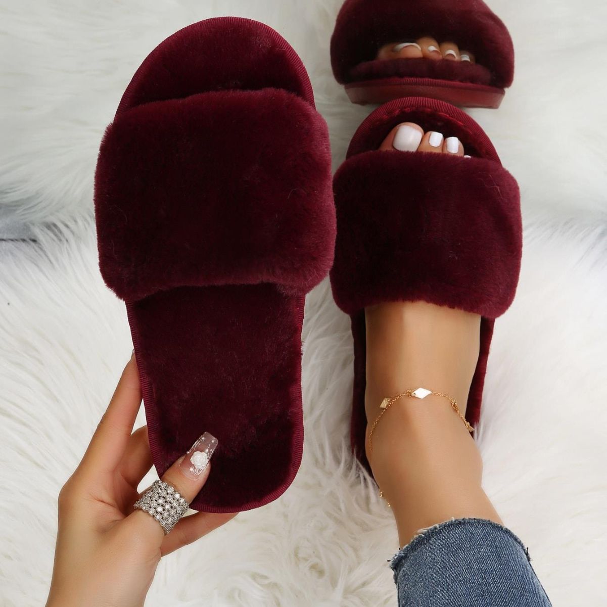 Plush Cotton Slippers - Body By J'ne