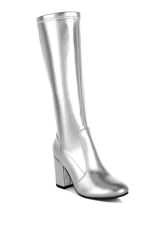 Halara Metallic Pleather Long Boots - Body By J'ne