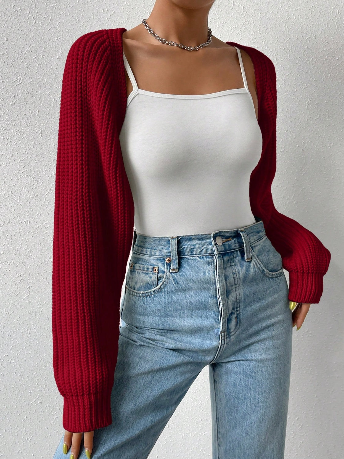 Honey Open Front Long Sleeve Cropped Cardigan - Body By J'ne