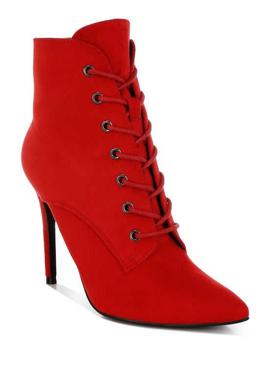Agmati Lace Up Stiletto Boots - Body By J'ne