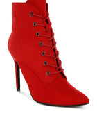 Agmati Lace Up Stiletto Boots