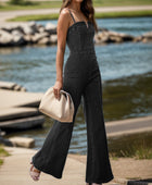 Spaghetti Strap Wide Leg Denim Overalls - Body By J'ne