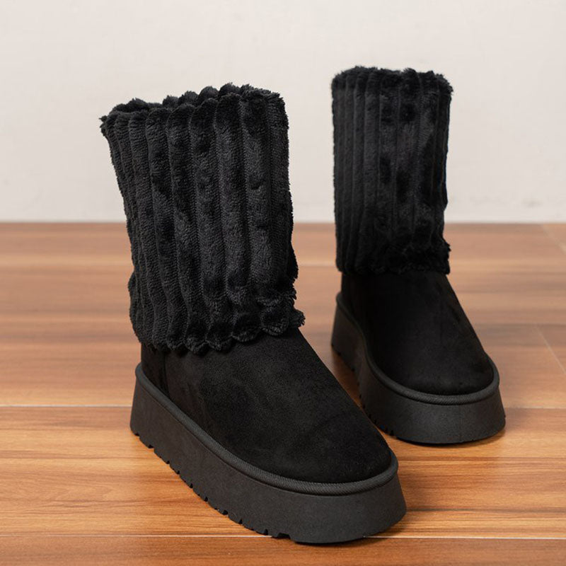 Pom Furry Cotton Boots - Body By J'ne