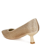 Dinah Rhinestones Embellished Kitten Heel Pumps