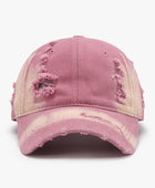 Distressed Adjustable Cotton Baseball Cap - Body By J'ne