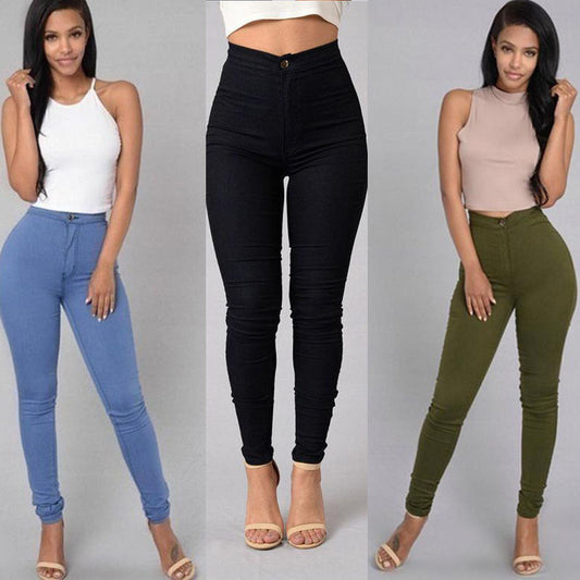 High Waist Stretchy Skinny Pants - Body By J'ne