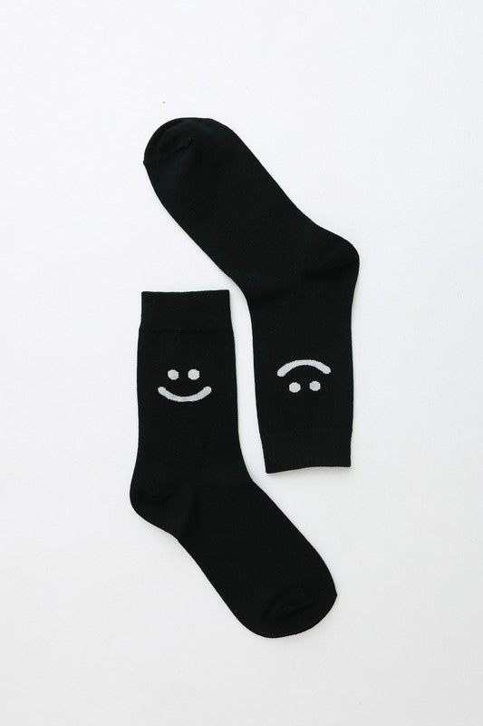 Smiley Face Crew Socks - Body By J'ne