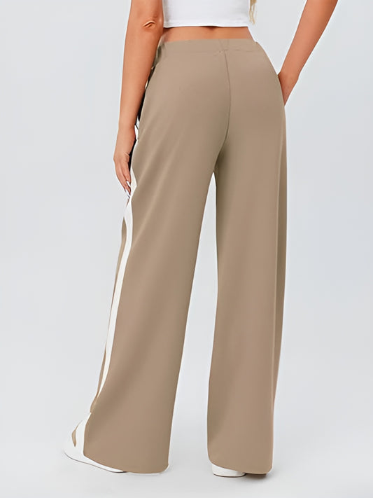 Side Striped Wide Leg Pants - Body By J'ne