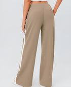 Side Striped Wide Leg Pants