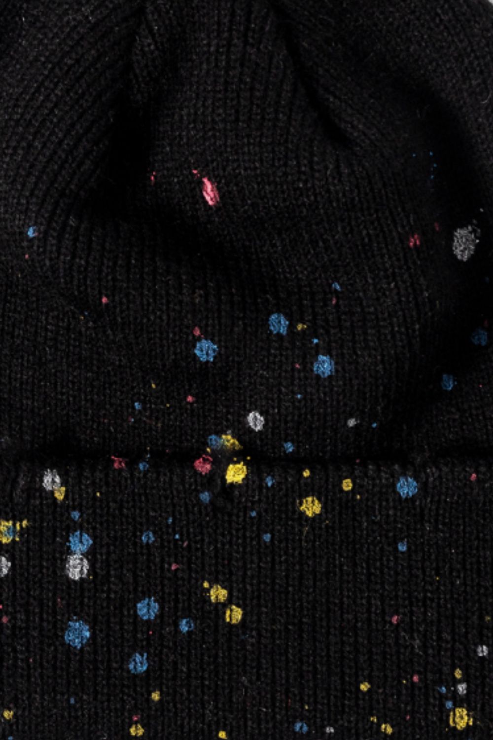 Confetti Rib-Knit Cuff Beanie - Body By J'ne