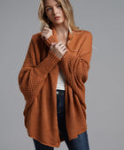 Open Front Batwing Sleeve Cardigan