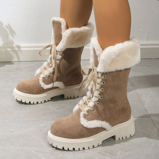 Winter Lace-up Snow Boots - Body By J'ne