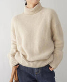 Turtleneck Dropped Shoulder Long Sleeve Sweater