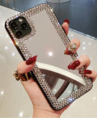 Acrylic Mirror Rhinestone Luxury Diamond Makeup Mirror Phone Case - Body By J'ne