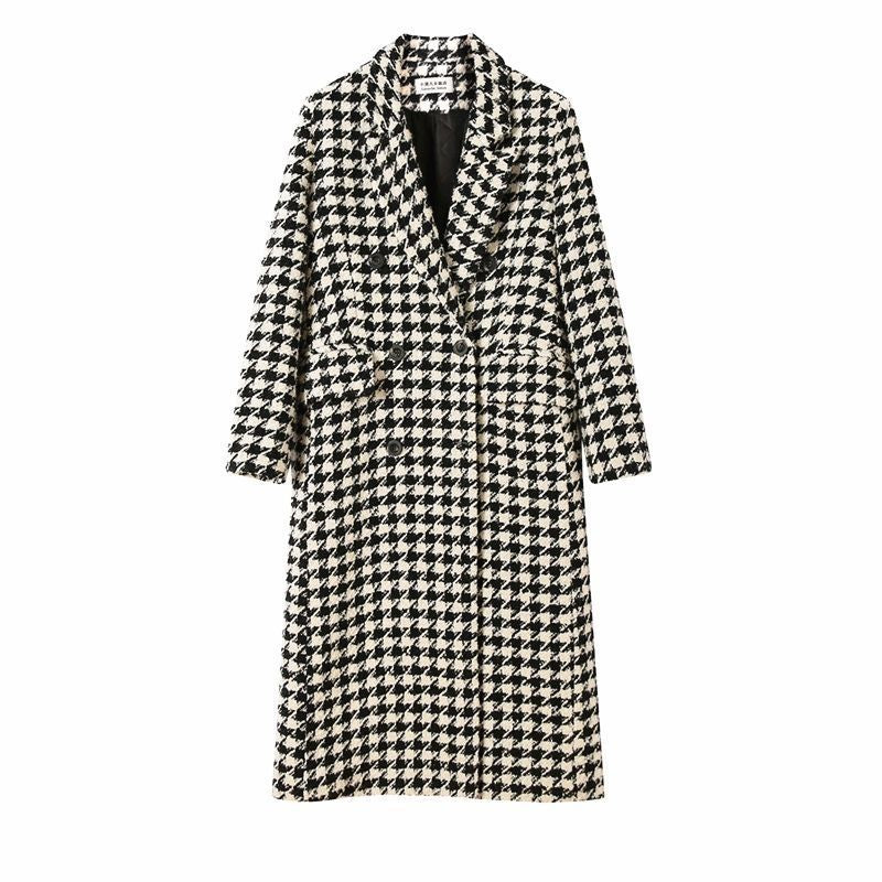 Wishing on Winter Houndstooth Overcoat - Body By J'ne