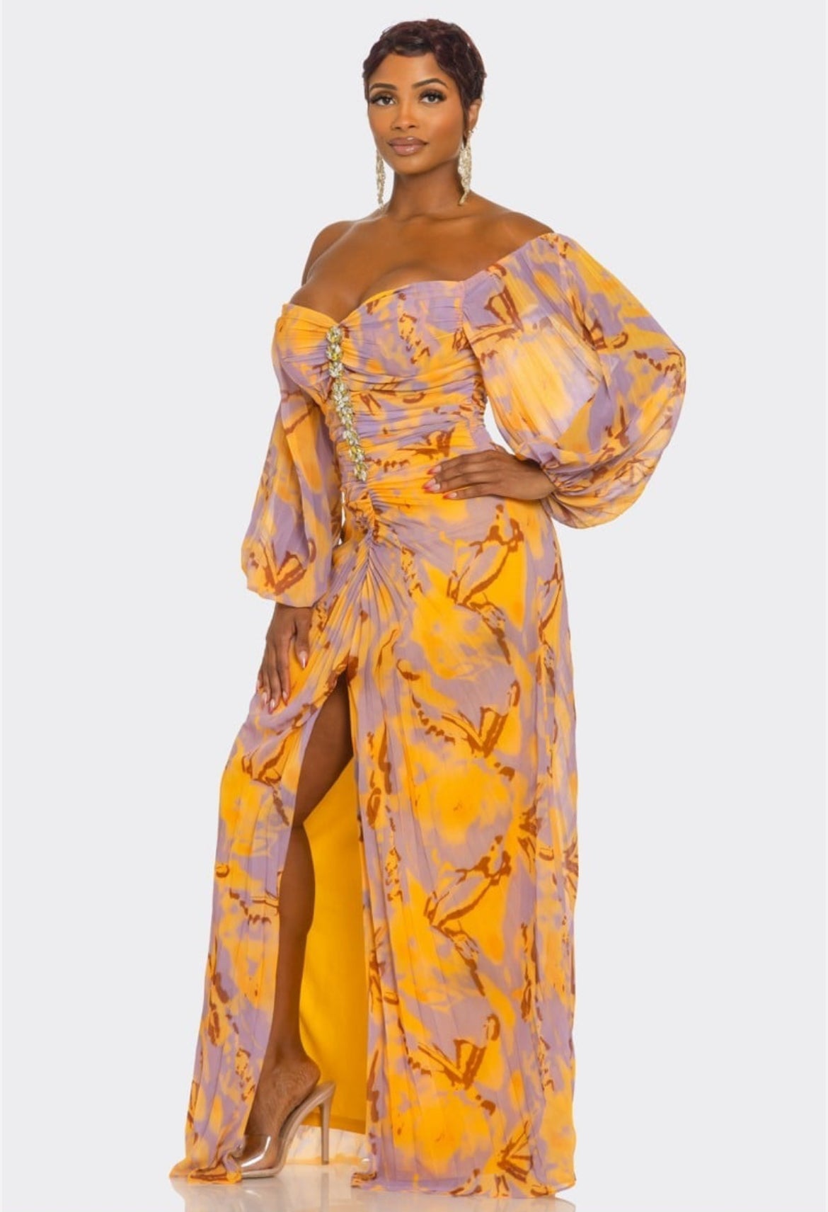 Champagne and Roses Maxi Dress - Body By J'ne