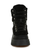 Wellerman Faux Fur Detail Chunky Hiker Boots