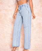 Straight Leg Jeans with Pockets