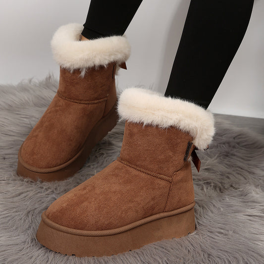 Campfire and Cocoa Bow-Knot Snow Boots - Body By J'ne