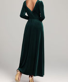 Velvet Square Neck Long Sleeve Dress