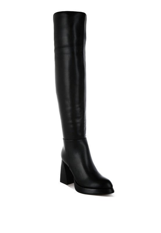 Nenana Faux Leather Knee-High Boots - Body By J'ne