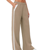 Side Striped Wide Leg Pants