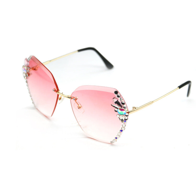 Rhinestone Frameless Sunglasses - Body By J'ne