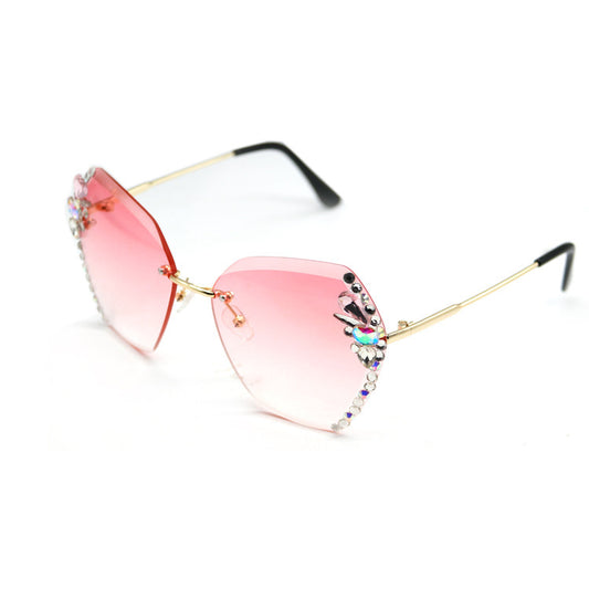 Rhinestone Frameless Sunglasses - Body By J'ne