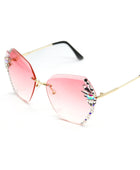 Rhinestone Frameless Sunglasses