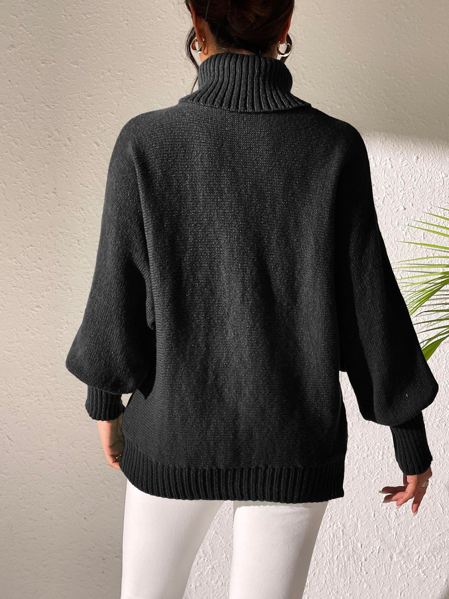 Turtleneck Long Sleeve Sweater - Body By J'ne