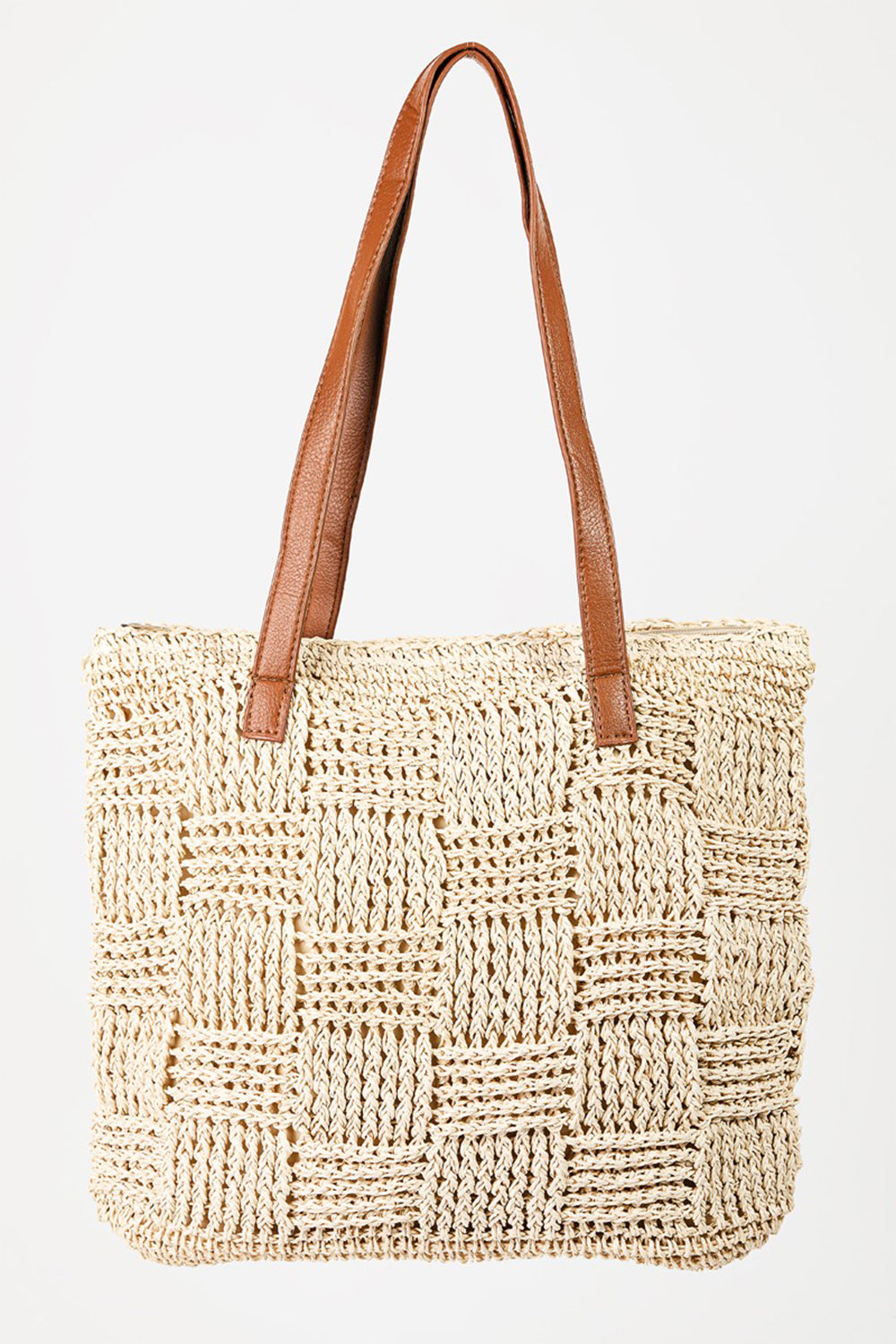 Fame Braided Faux Leather Strap Tote Bag - Body By J'ne