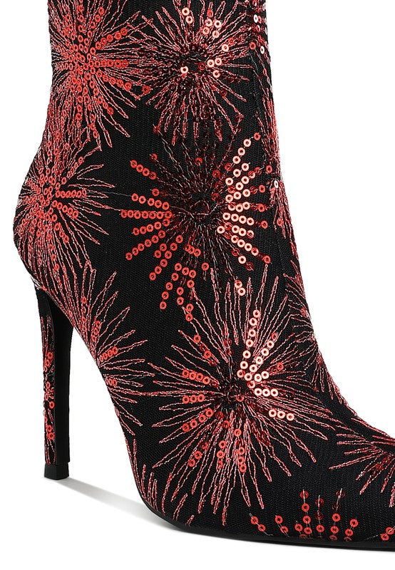 Oleander Sequin Embellished Stiletto Boots - Body By J'ne