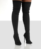 Point Toe Over Knee Stiletto Boots