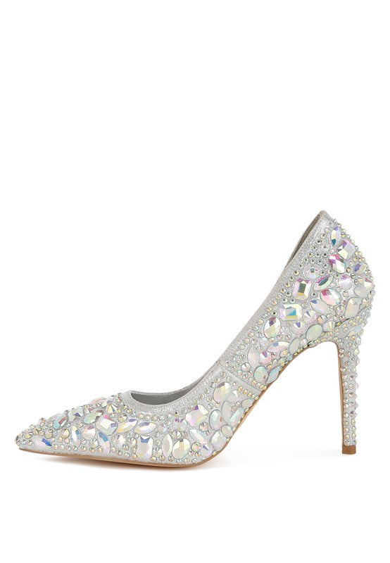 Iceout Diamante & Rhinestone Embellishments Pumps - Body By J'ne