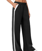 Side Striped Wide Leg Pants