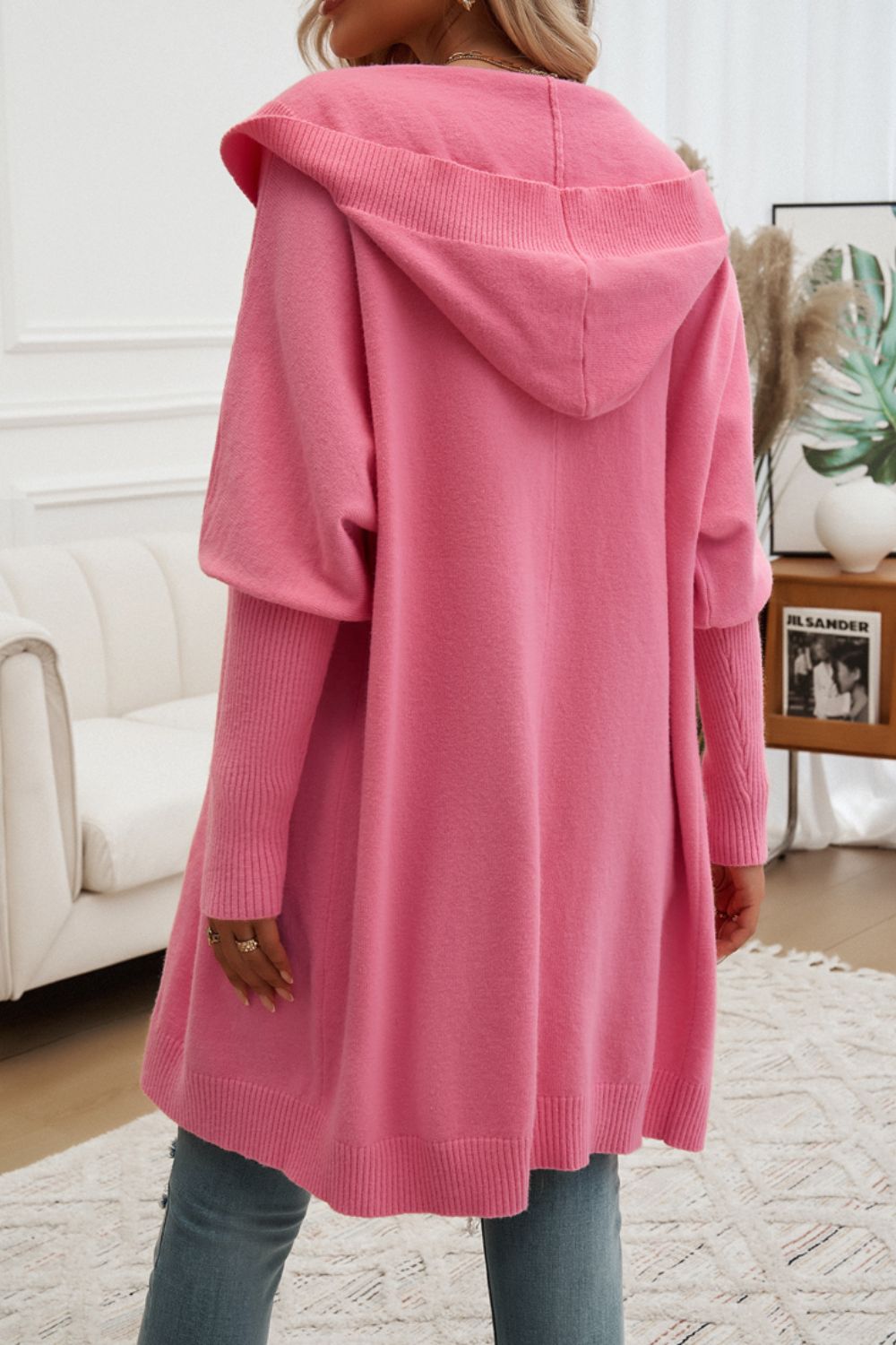 Devine Button Up Long Sleeve Hooded Cardigan - Body By J'ne