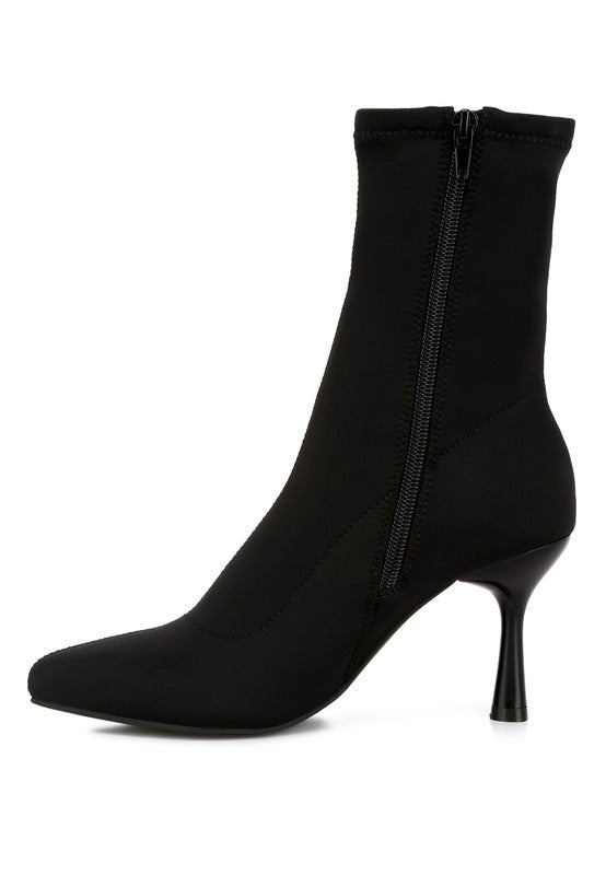 Zudio Solid Mid Heel Sock Boots - Body By J'ne