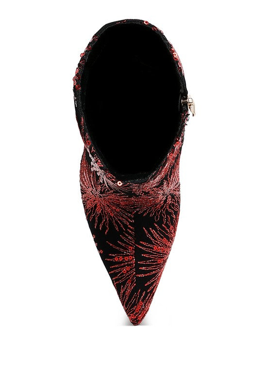 Oleander Sequin Embellished Stiletto Boots - Body By J'ne