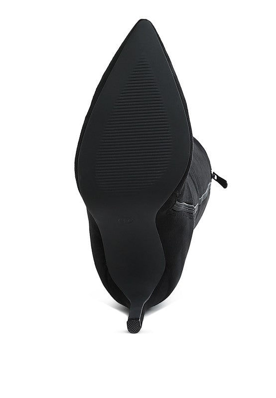 Becks Rhinestone Patterned Calf Boots - Body By J'ne