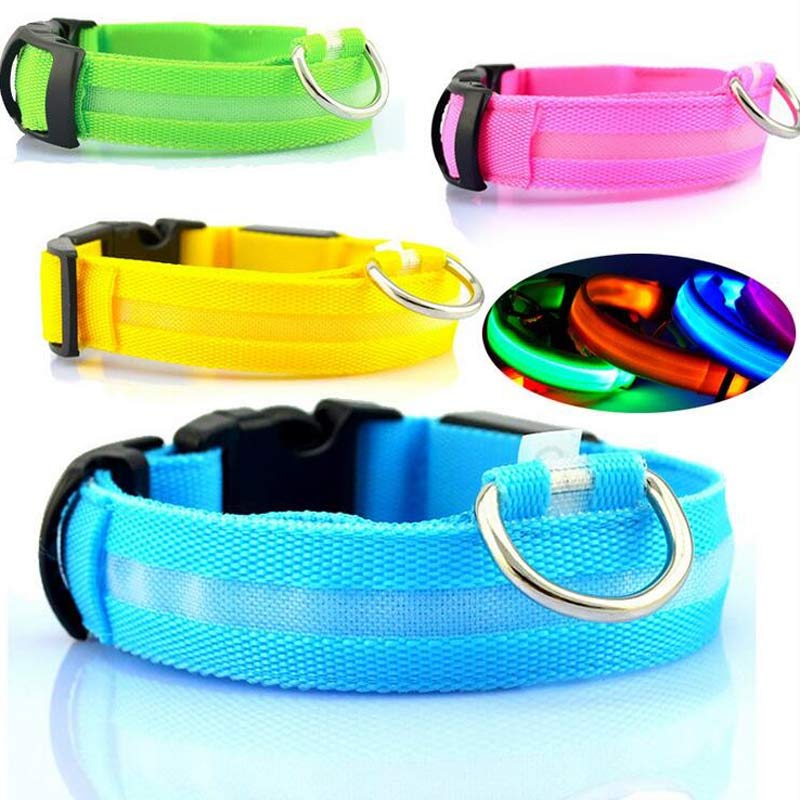 Nylon LED Luminous Night Safety Flashing Glow in the Dark Collar - Body By J'ne