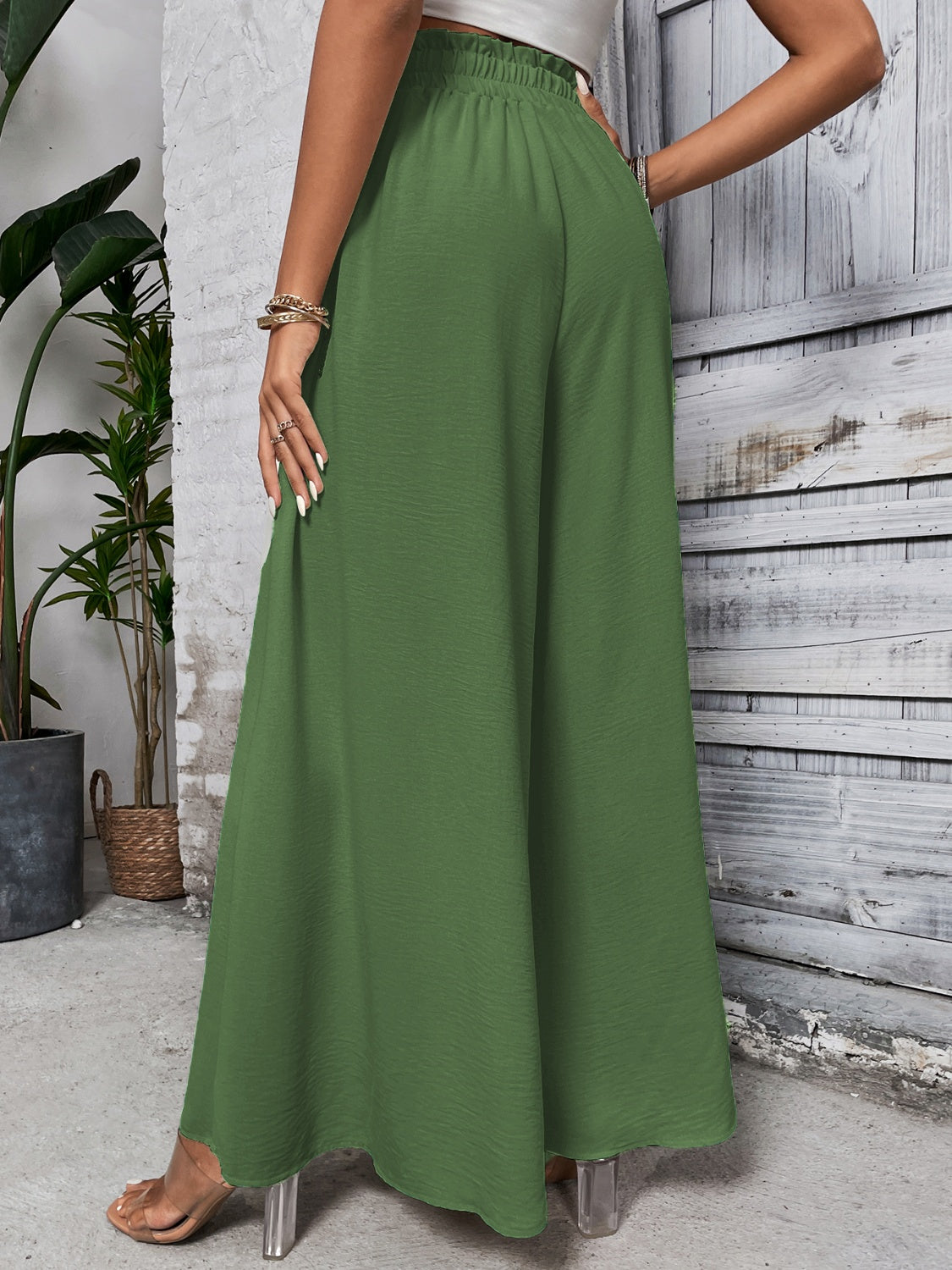 Honey Tied High Waist Wide Leg Pants - Body By J'ne