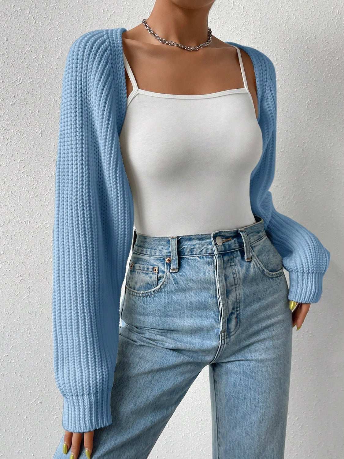 Honey Open Front Long Sleeve Cropped Cardigan - Body By J'ne